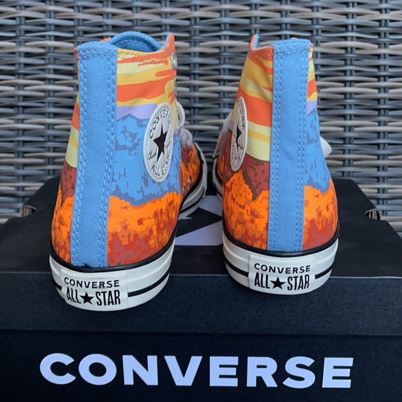 Converse Ctas Hi Magma Orange/Sea MENS - Picture 14 of 16